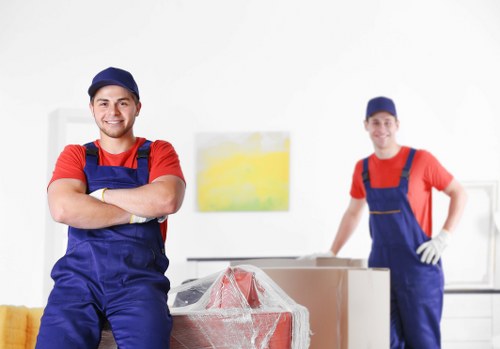 Commercial moving team planning a business relocation in Bow