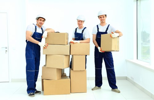 Student move checklist and labelled boxes for a Bow removals service