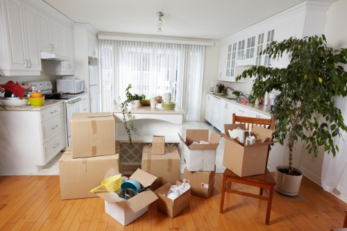 Team handling household items safely during a Bow relocation