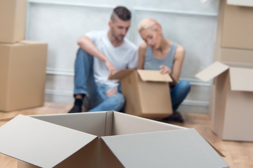 Business relocation packing, transport, and setup services for Bow offices
