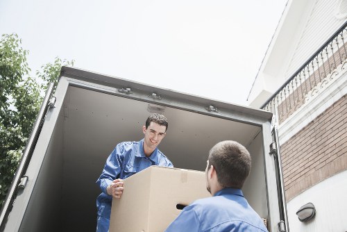 Household and commercial items prepared for storage in Bow