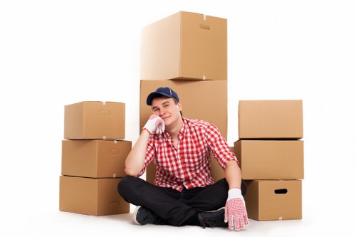 Carefully loaded moving truck ready for a move in Bow