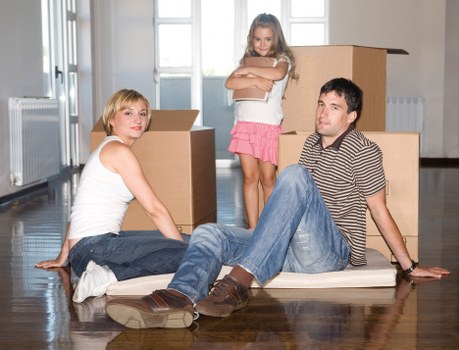 A Bow packing service organising boxes for a house move